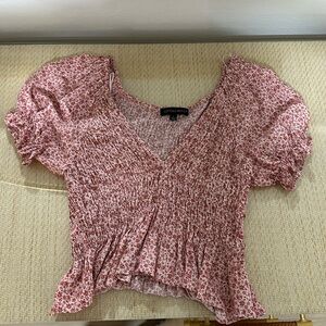Cotton Candy LA size Small crop top shades of pink flowers